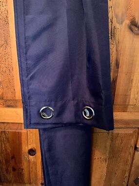 Set of 2 Outdoor all weather panels,navy with silver grommets